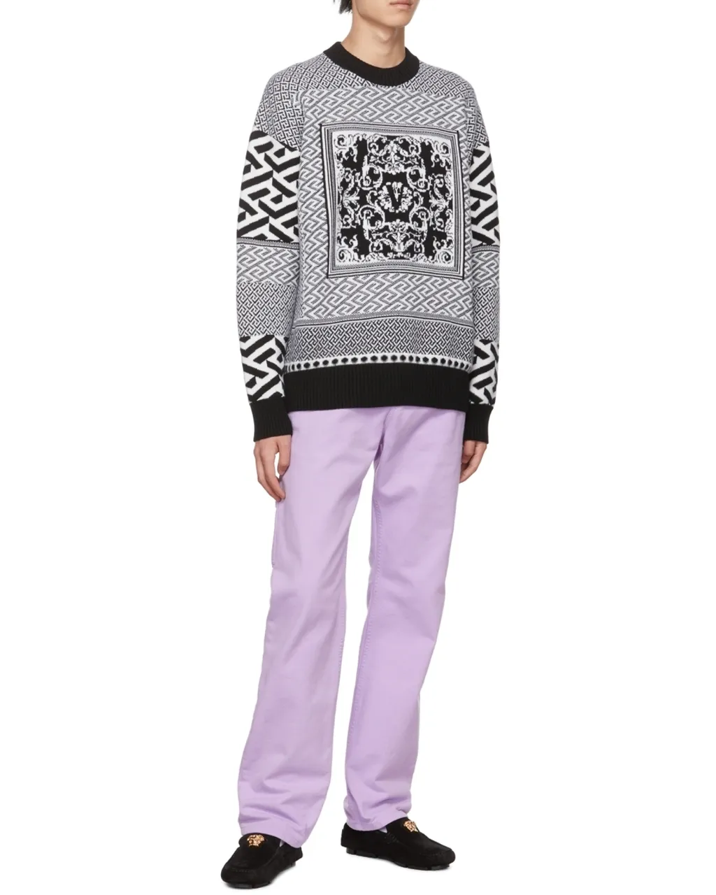 Logo-Motif Jacquard-Knit Jumper