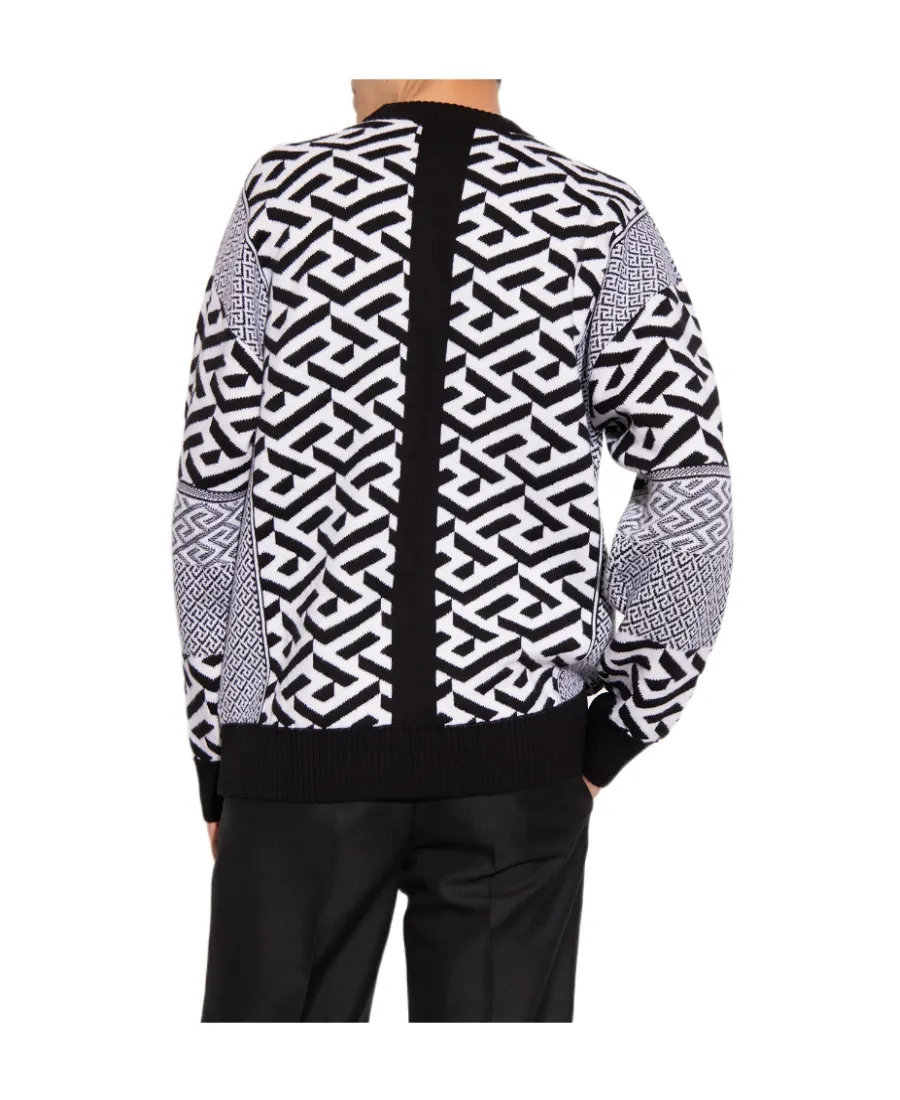 Logo-Motif Jacquard-Knit Jumper