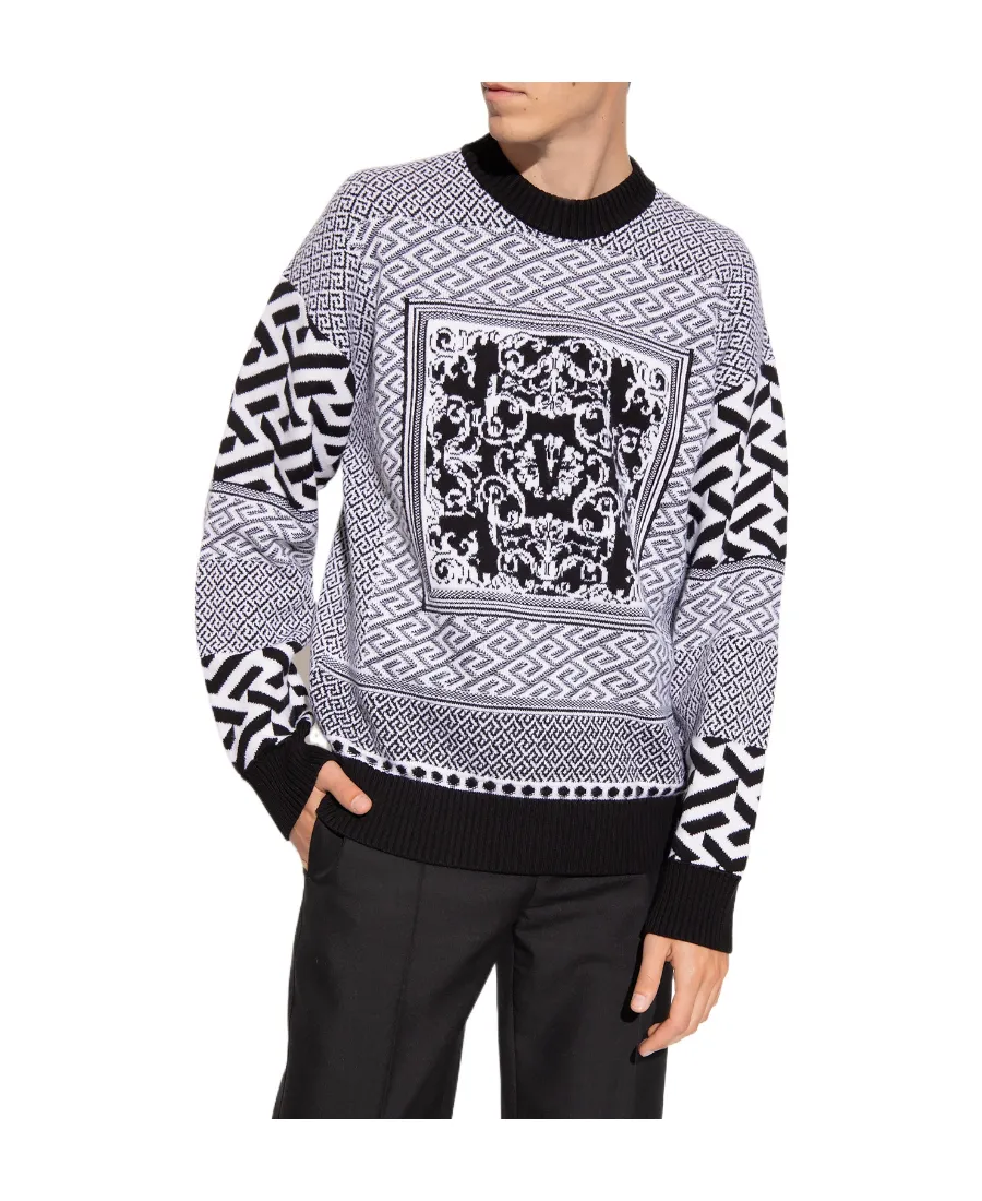 Logo-Motif Jacquard-Knit Jumper