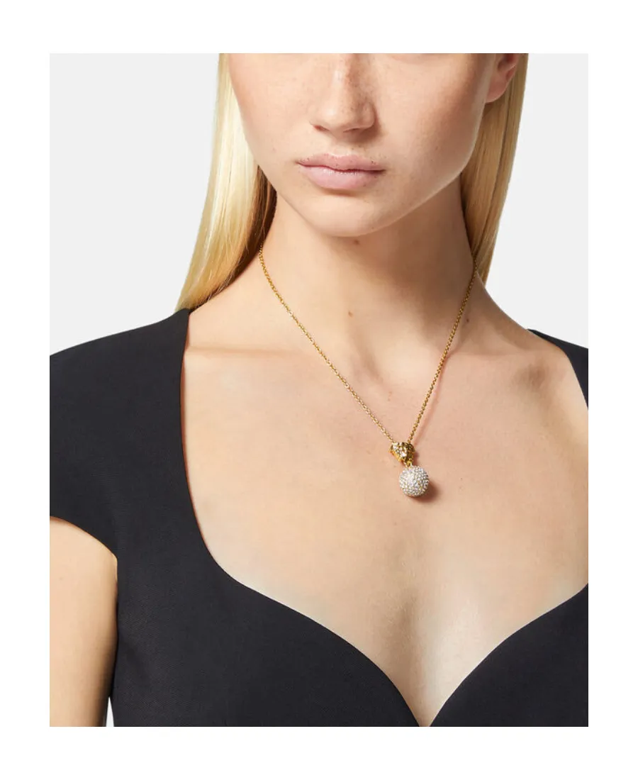 Medusa Pendant Embellished Necklace