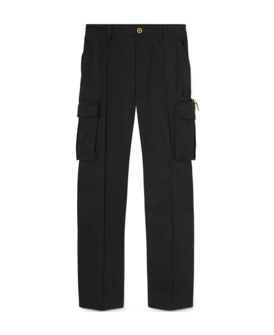 Pressed-Crease Drop-Crotch Trousers