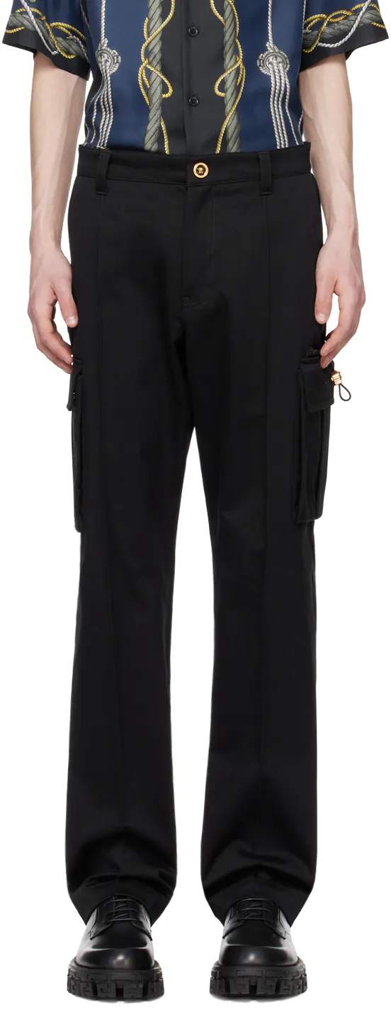 Pressed-Crease Drop-Crotch Trousers