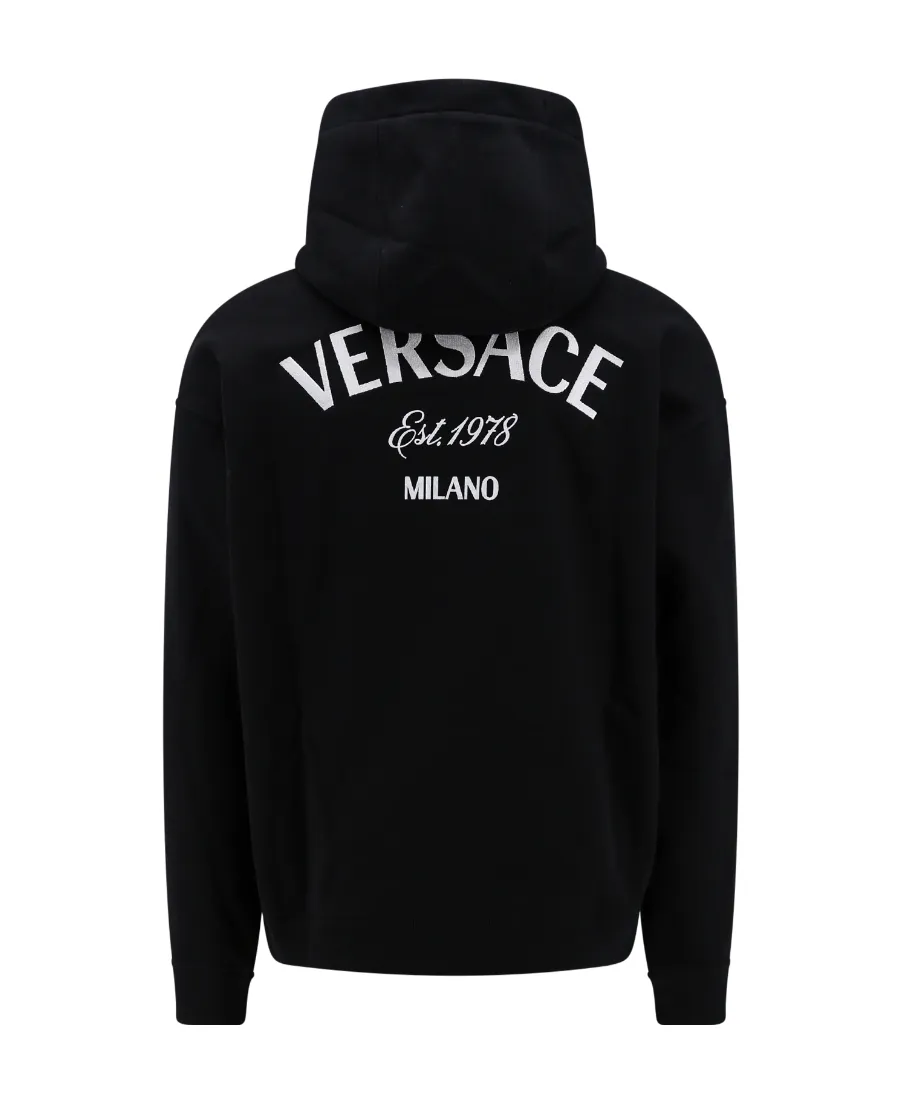 Milano Stamp-Embroidered Drawstring Hoodie