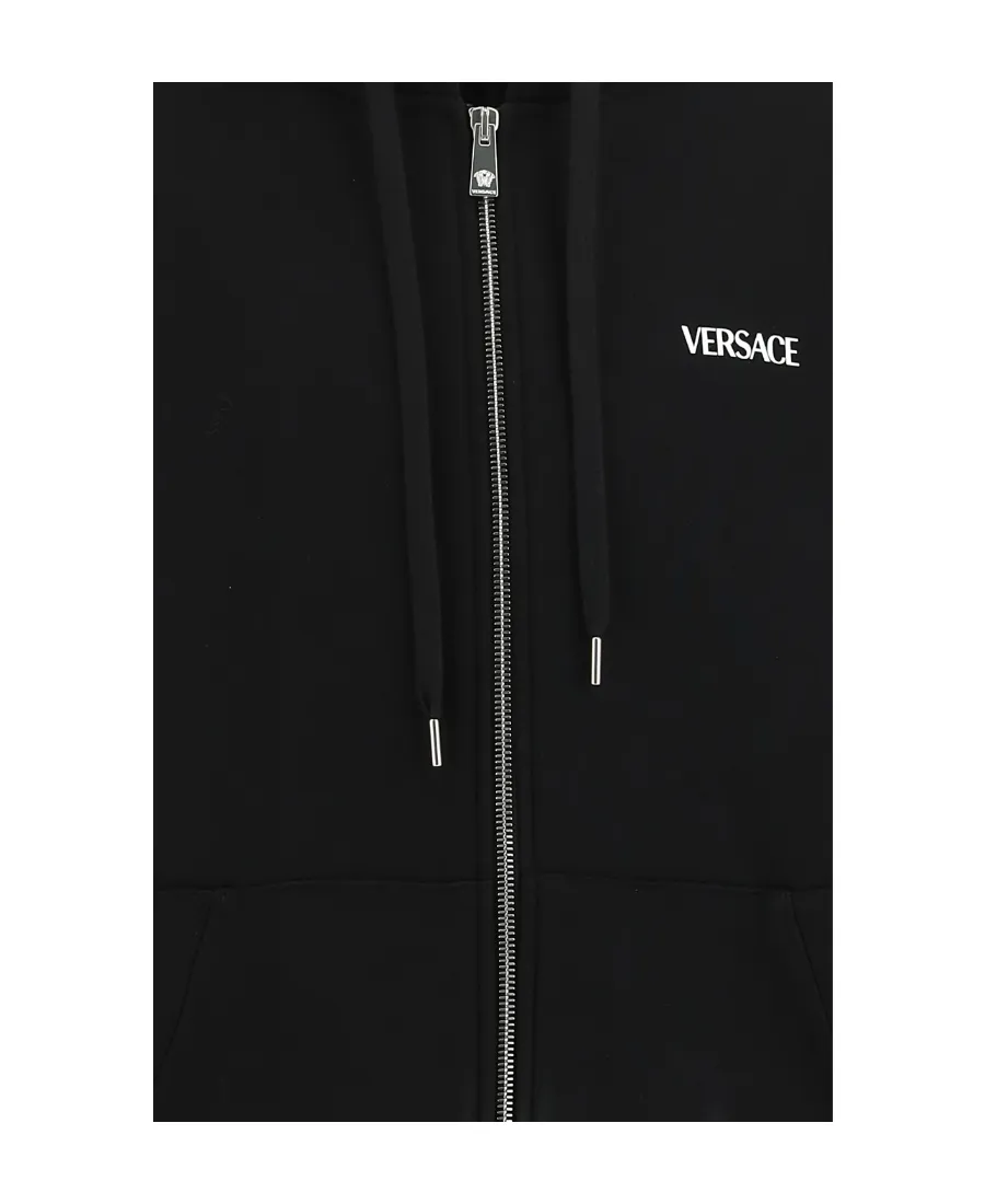 Logo-Print Zip-Fastening Hoodie