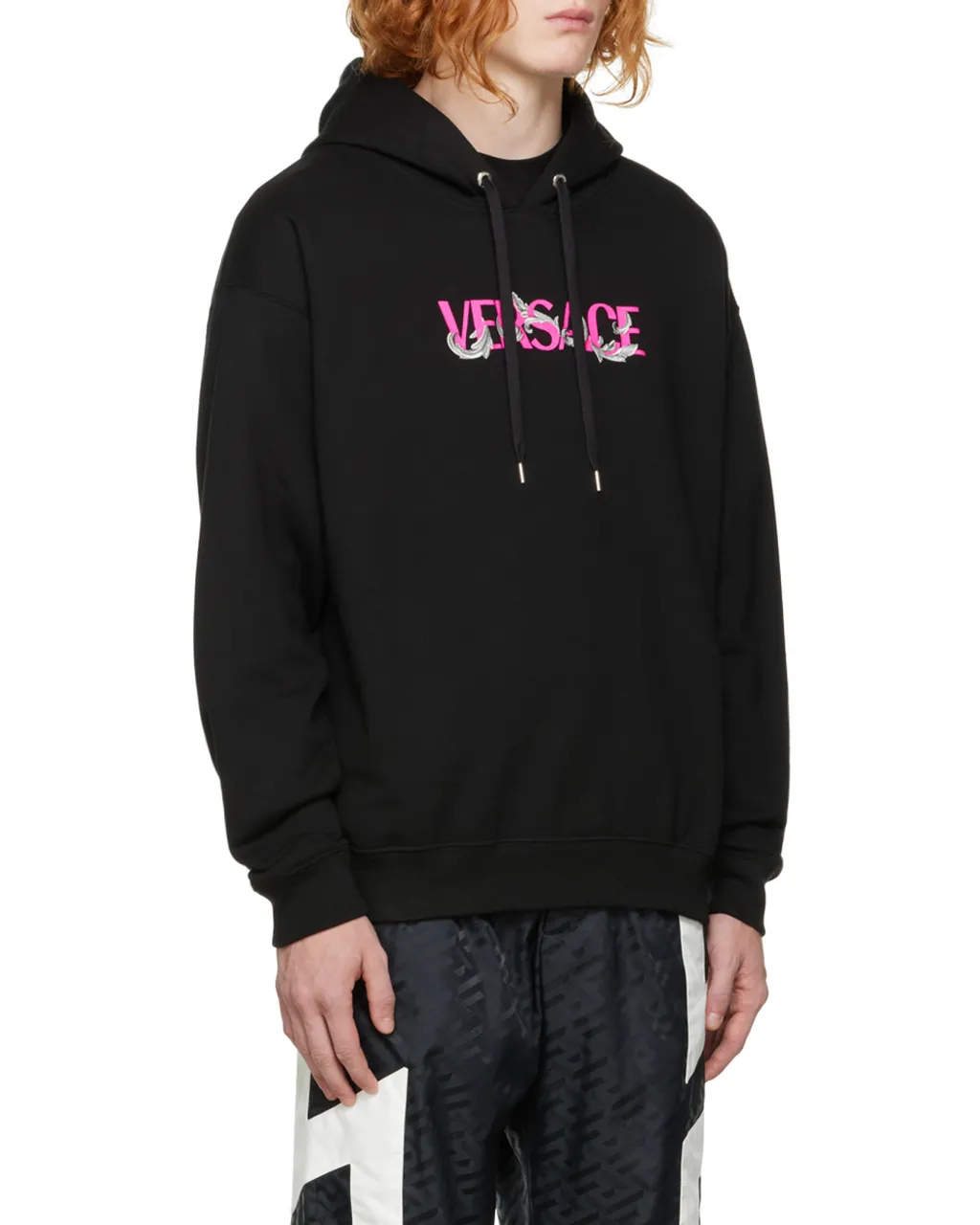 Logo Embroidered Long Sleeved Hoodie