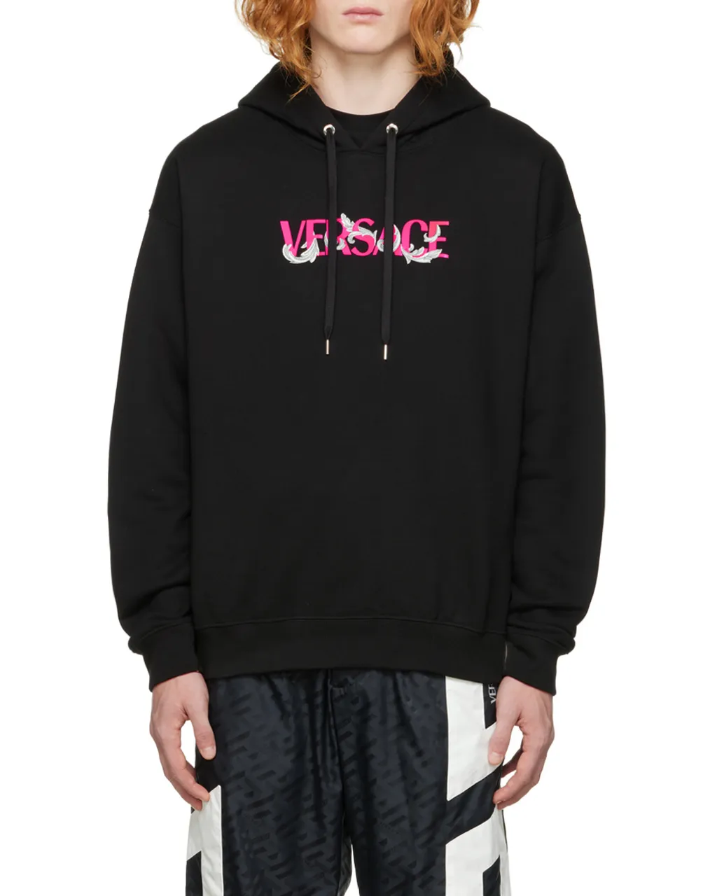 Logo Embroidered Long Sleeved Hoodie