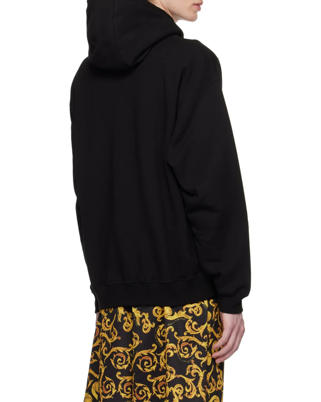 Medusa Head Detailed Drawstring Hoodie