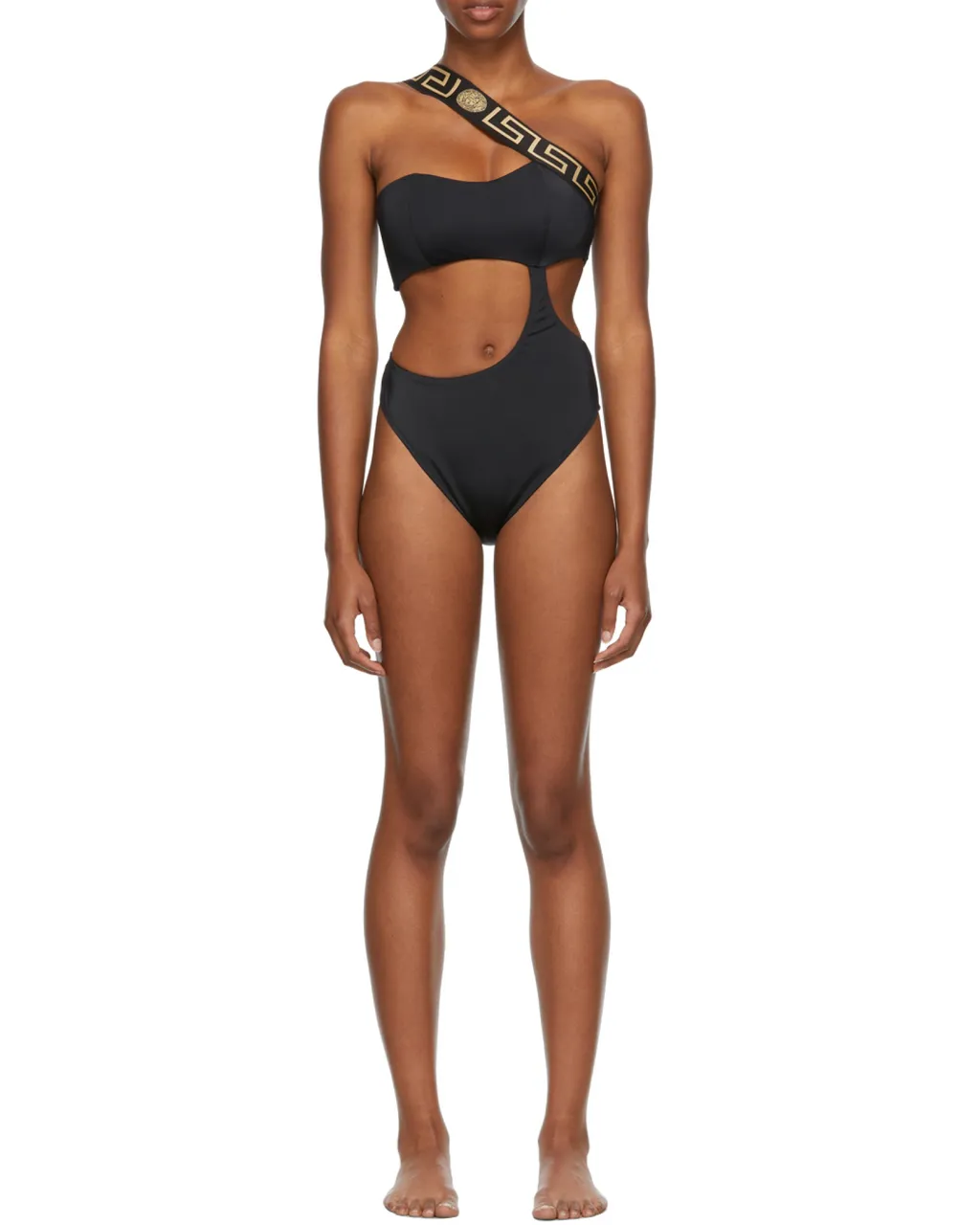 Cut-Out Grecca Detail Swimsuit