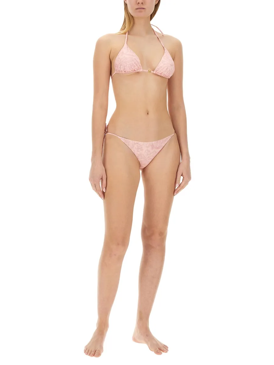 Barocco Printed Tie Detailed Bikini Bottoms