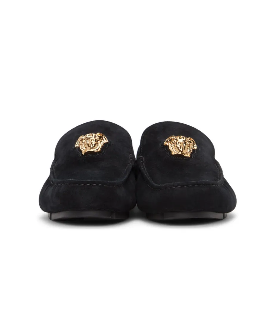 Medusa Plaque Slip-On Loafers