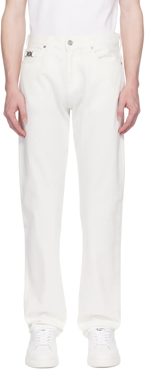 Logo-Patch Straight-Leg Jeans