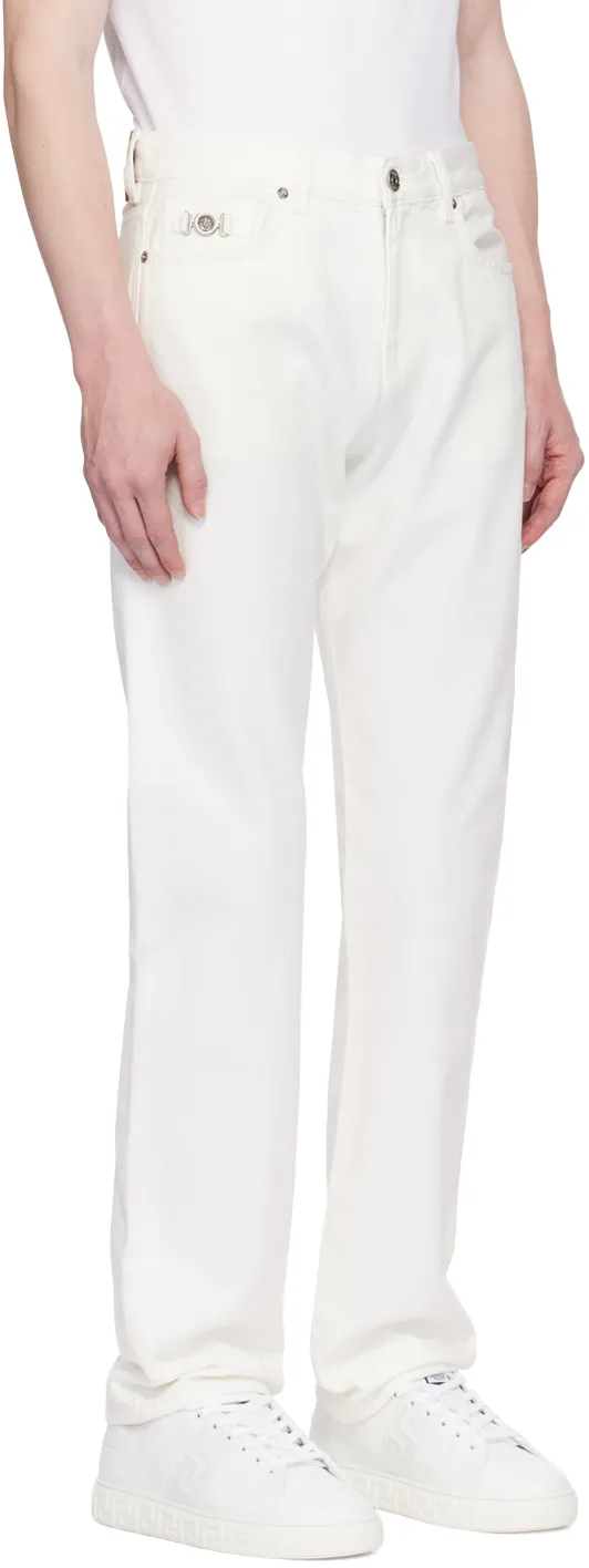 Logo-Patch Straight-Leg Jeans