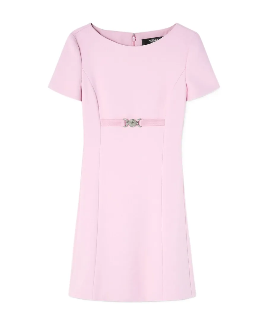 Short-Sleeved Crewneck Mini Dress