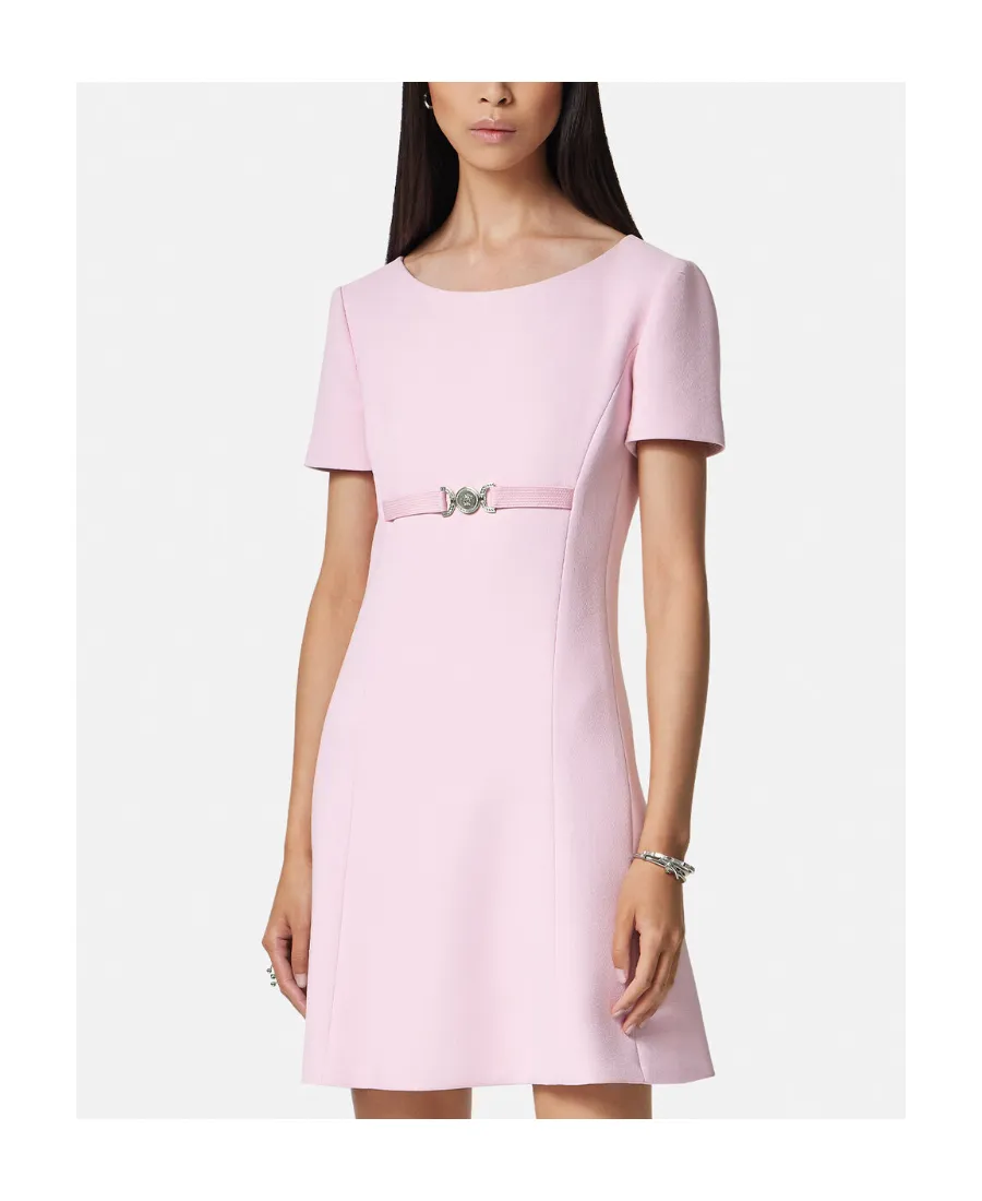 Short-Sleeved Crewneck Mini Dress