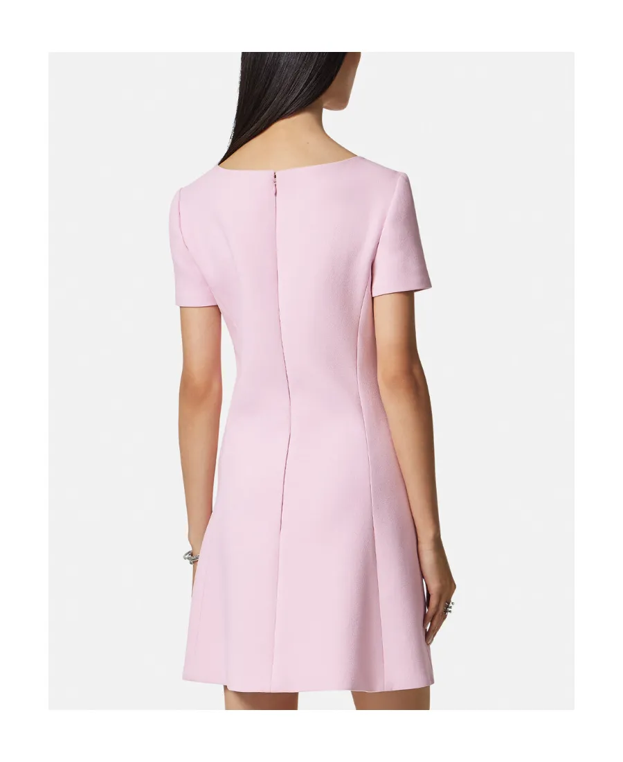Short-Sleeved Crewneck Mini Dress