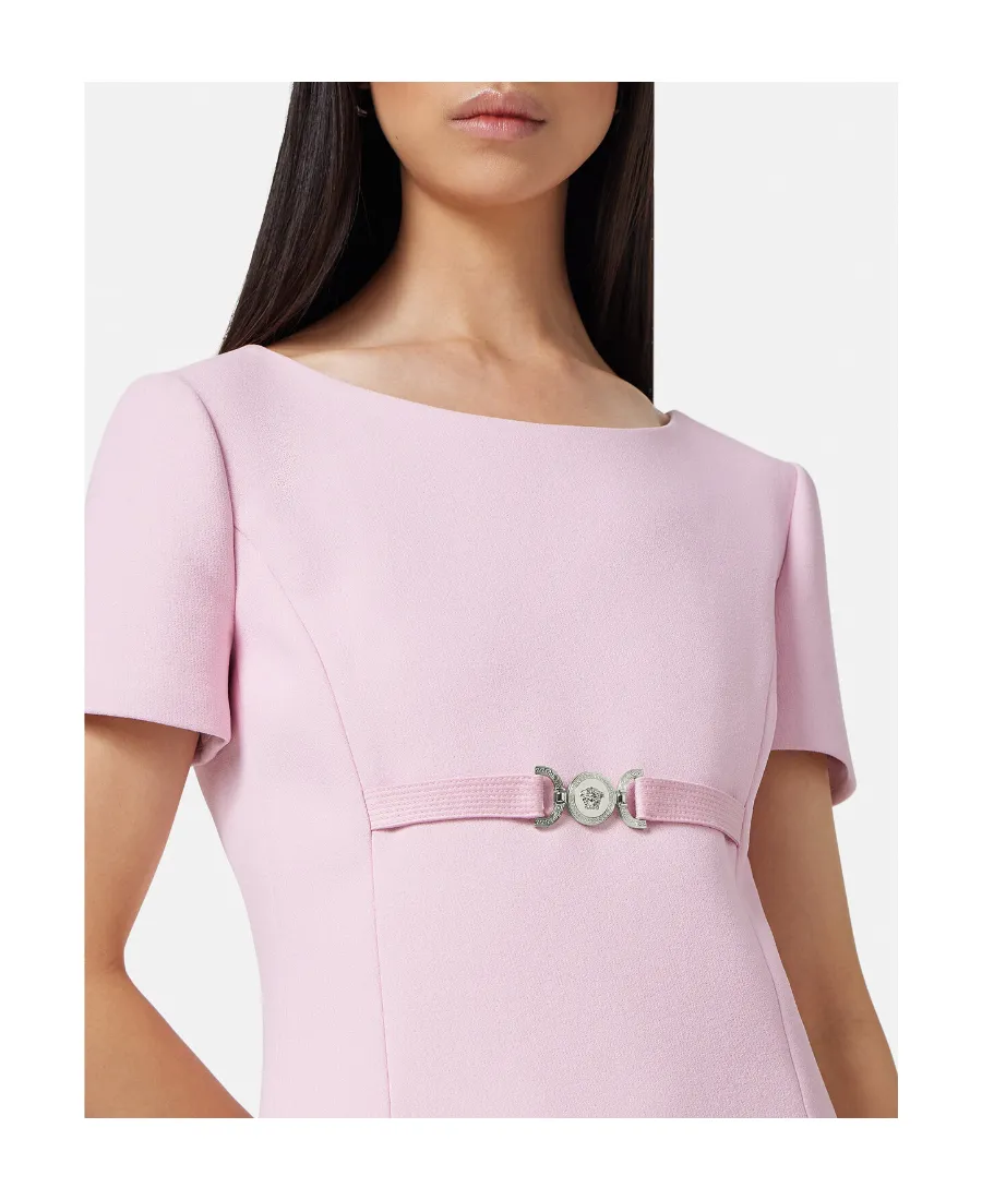 Short-Sleeved Crewneck Mini Dress