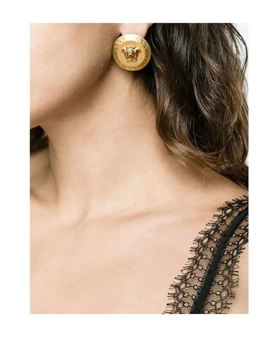 Medusa Embossed Earrings