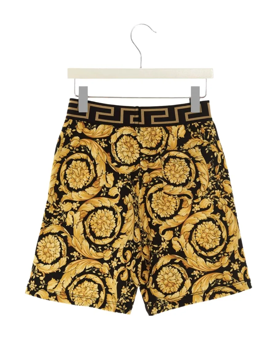 Straight Leg Baroque-Printed Shorts