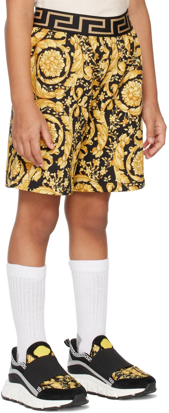 Straight Leg Baroque-Printed Shorts