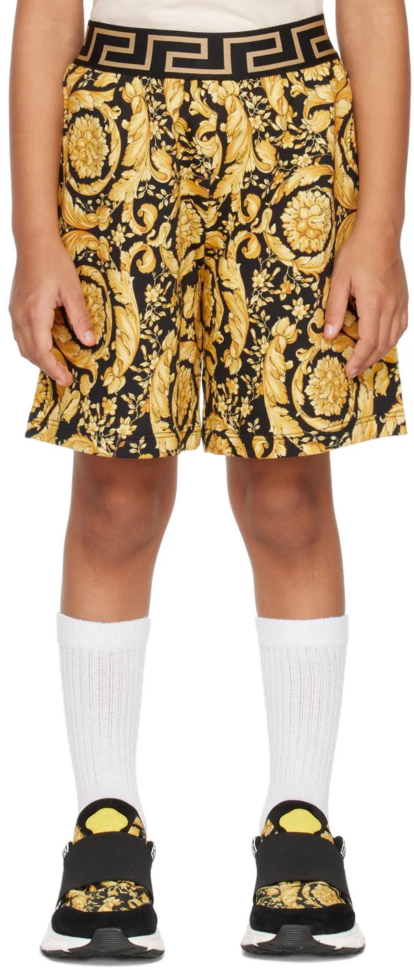Straight Leg Baroque-Printed Shorts