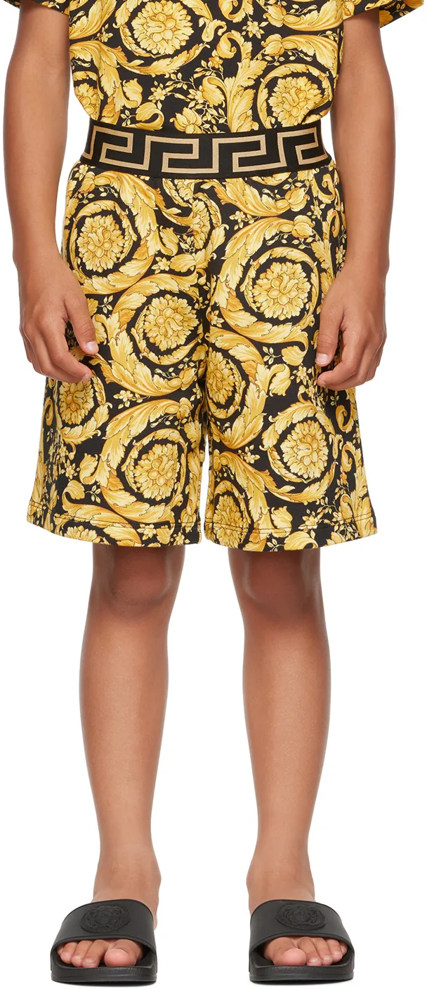 Straight Leg Baroque-Printed Shorts