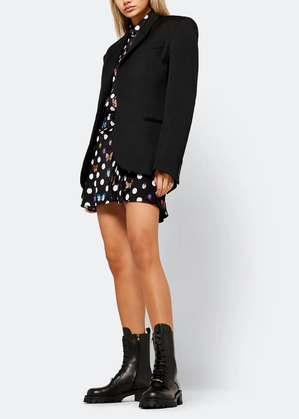 Vagabond Round-Toe Lace-Up Army Boots