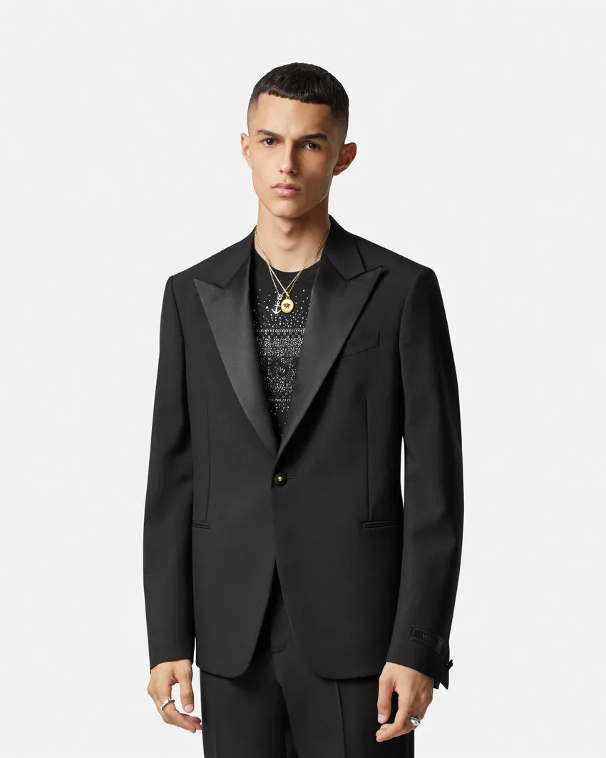 Duchesse Single-Breasted Tailored Blazer