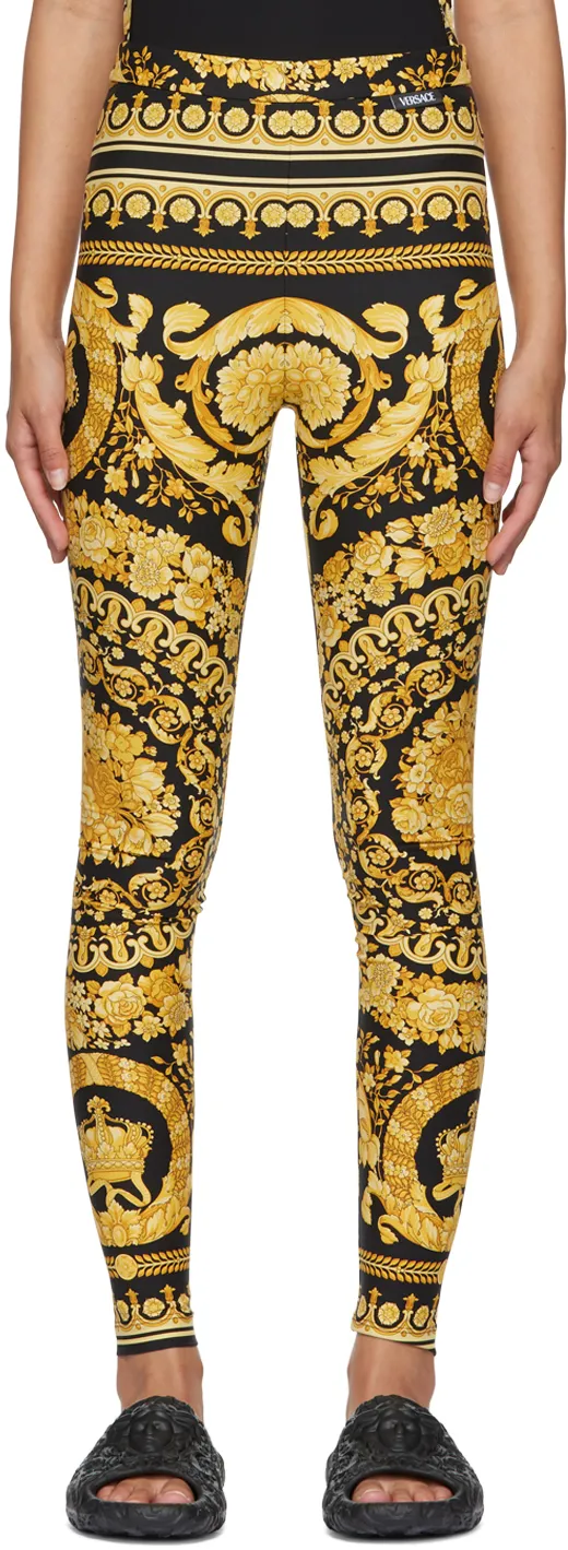 Barocco-Printed High Waist Leggings