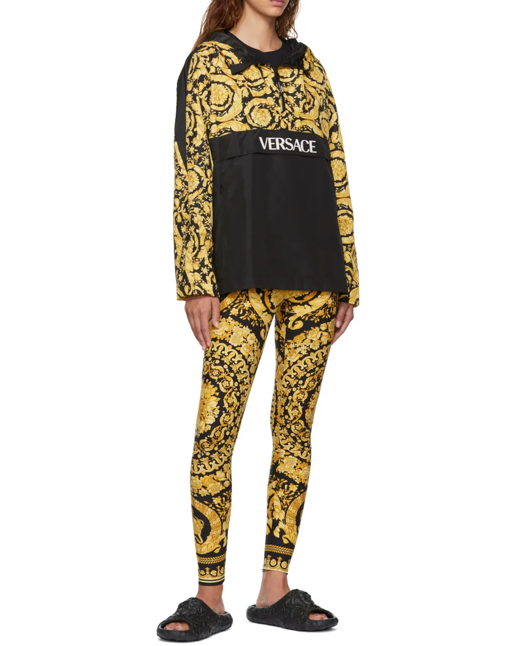 Barocco-Printed High Waist Leggings