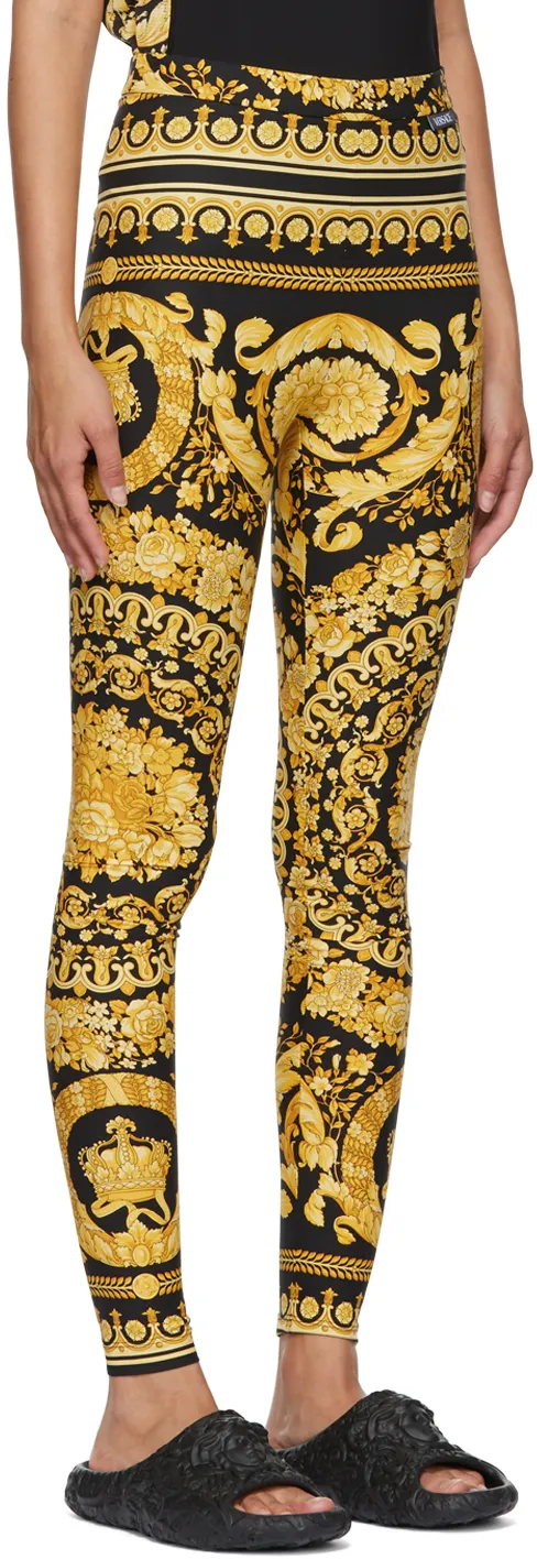 Barocco-Printed High Waist Leggings