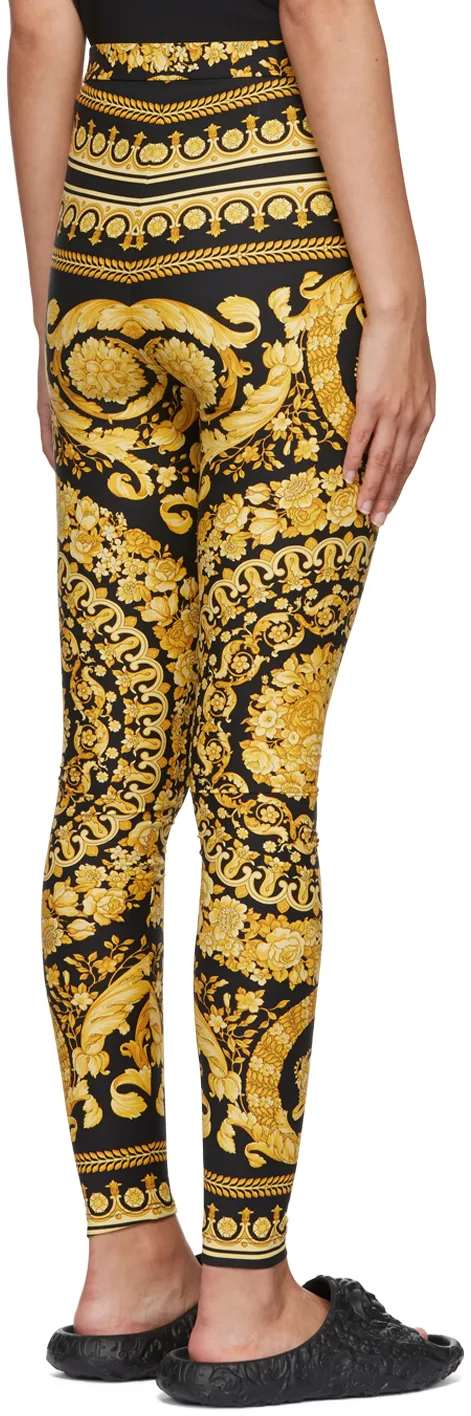Barocco-Printed High Waist Leggings