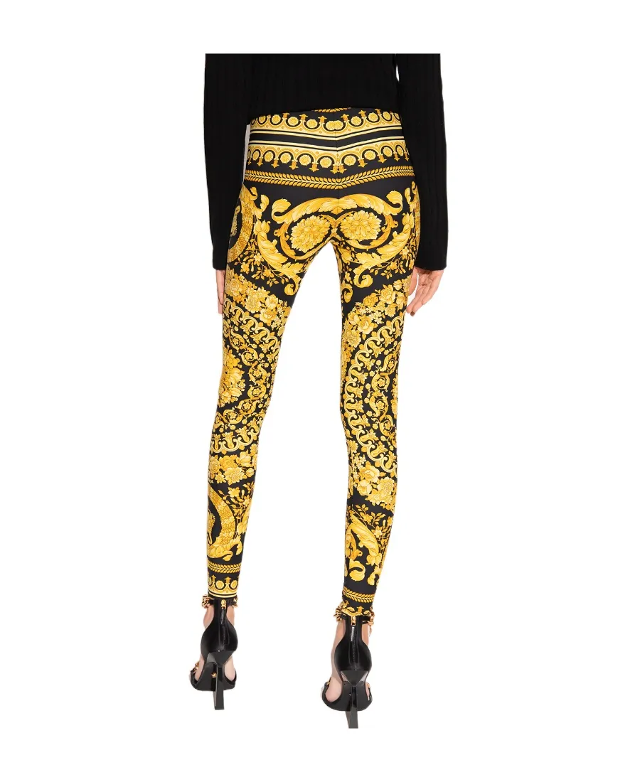 Barocco-Printed High Waist Leggings