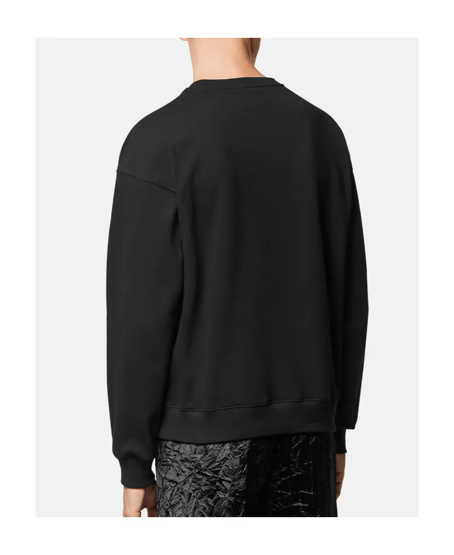 Medusa Flame-Embroidered Crewneck Sweatshirt