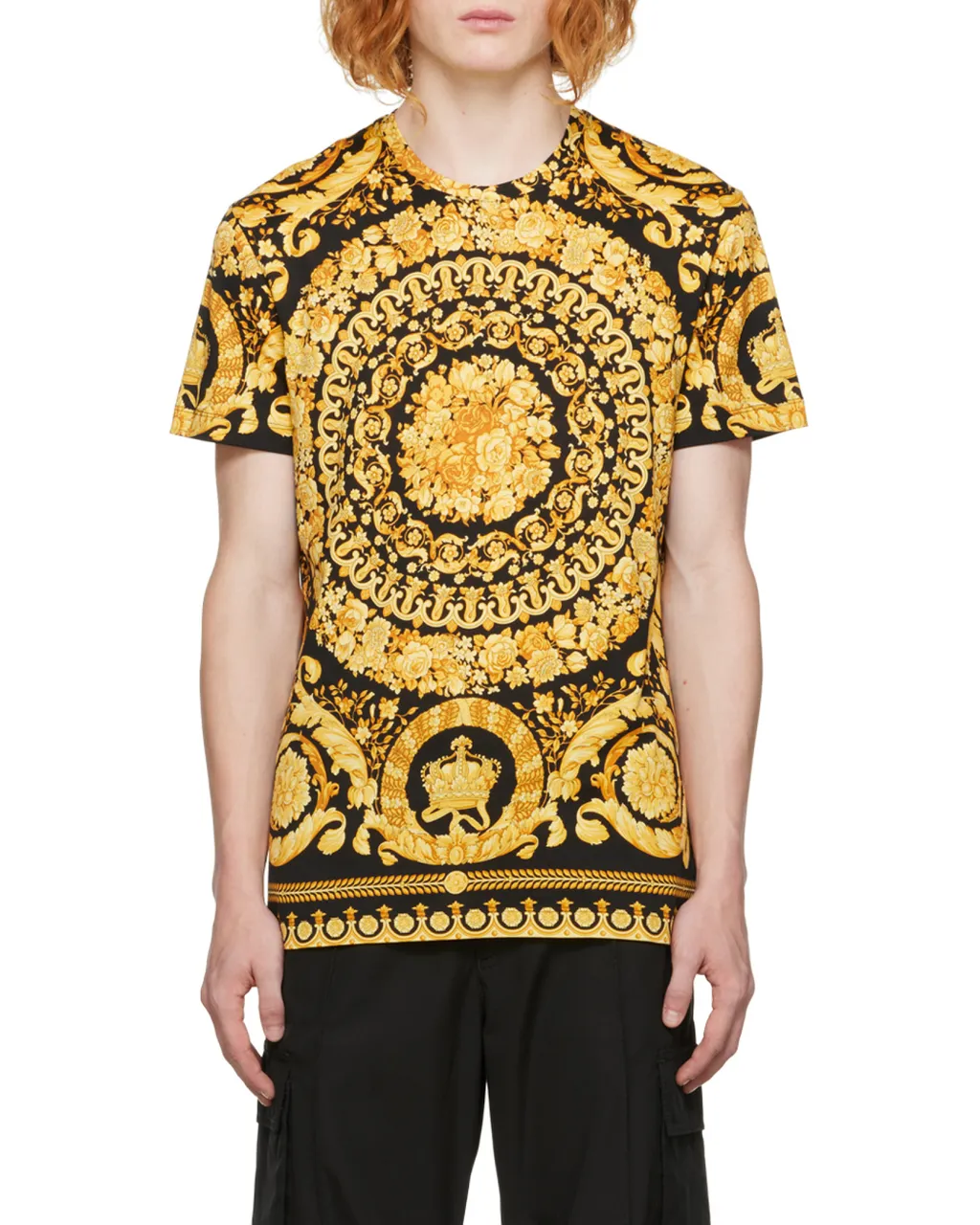 Allover Baroque Pattern Crewneck T-Shirt