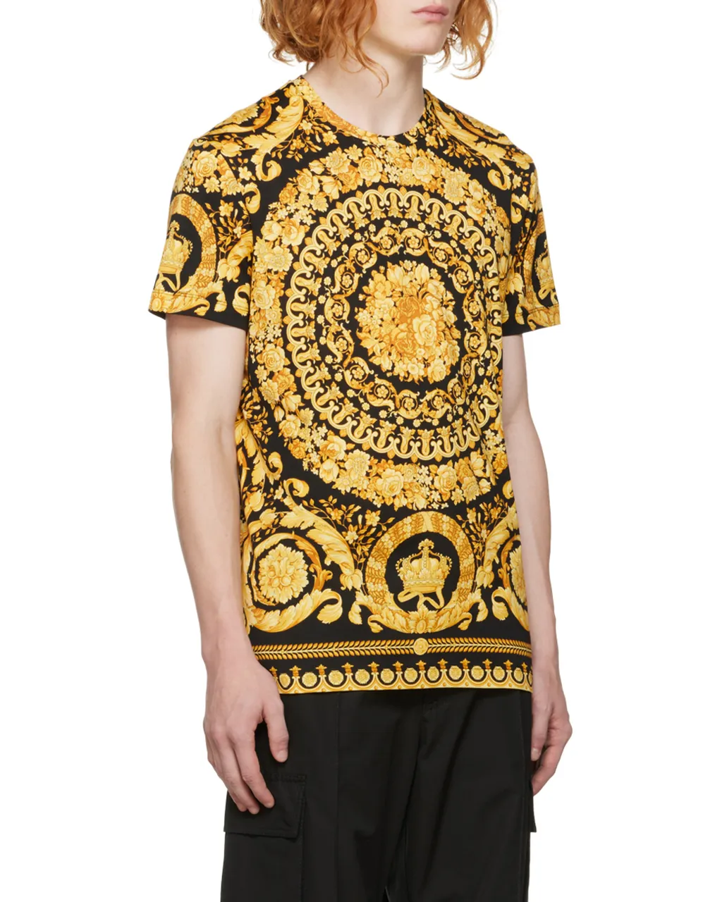 Allover Baroque Pattern Crewneck T-Shirt