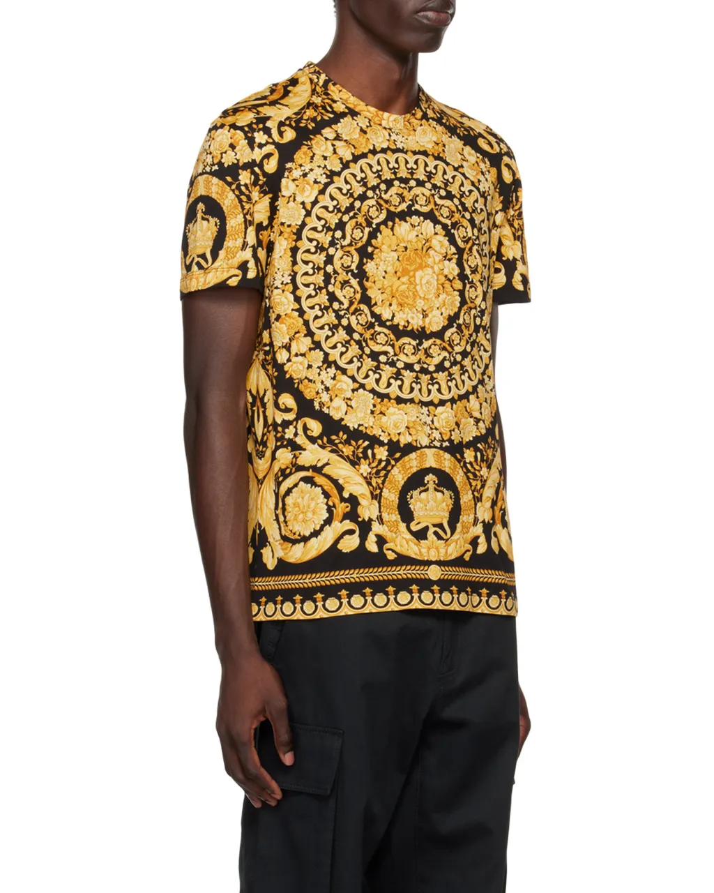 Allover Baroque Pattern Crewneck T-Shirt