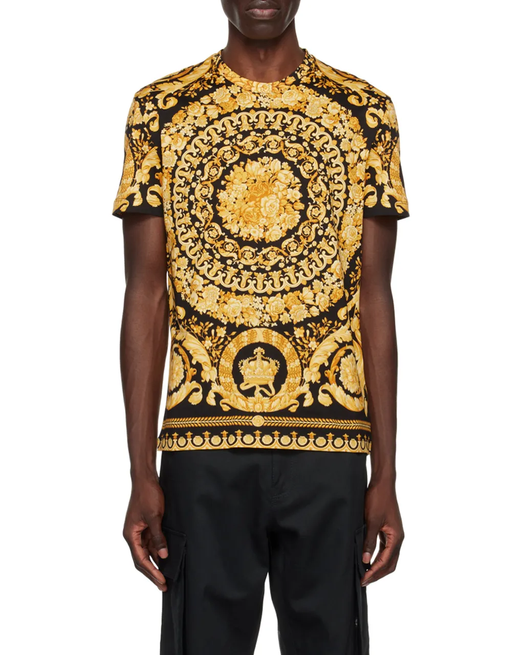 Allover Baroque Pattern Crewneck T-Shirt
