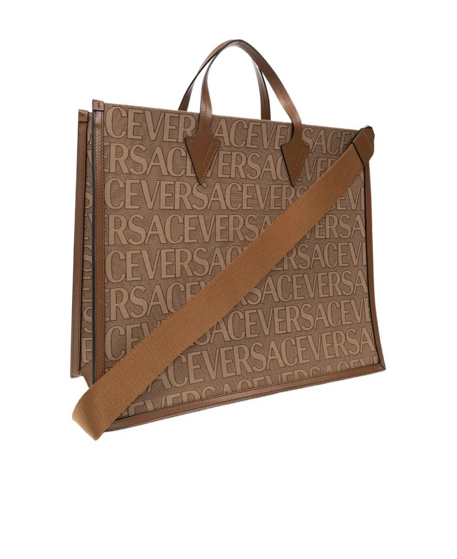 Logo-Jacquard Top Handle Bag