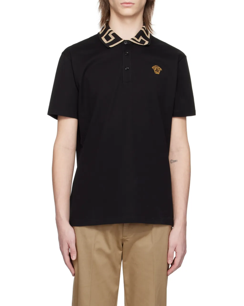 Logo Patch Short-Sleeved Polo Shirt
