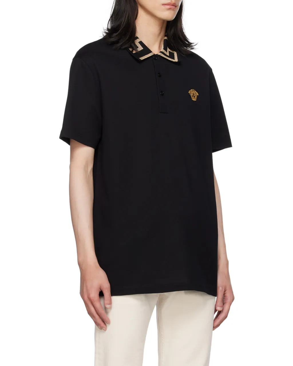 Logo Patch Short-Sleeved Polo Shirt
