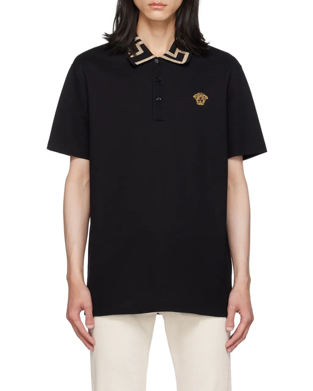 Logo Patch Short-Sleeved Polo Shirt