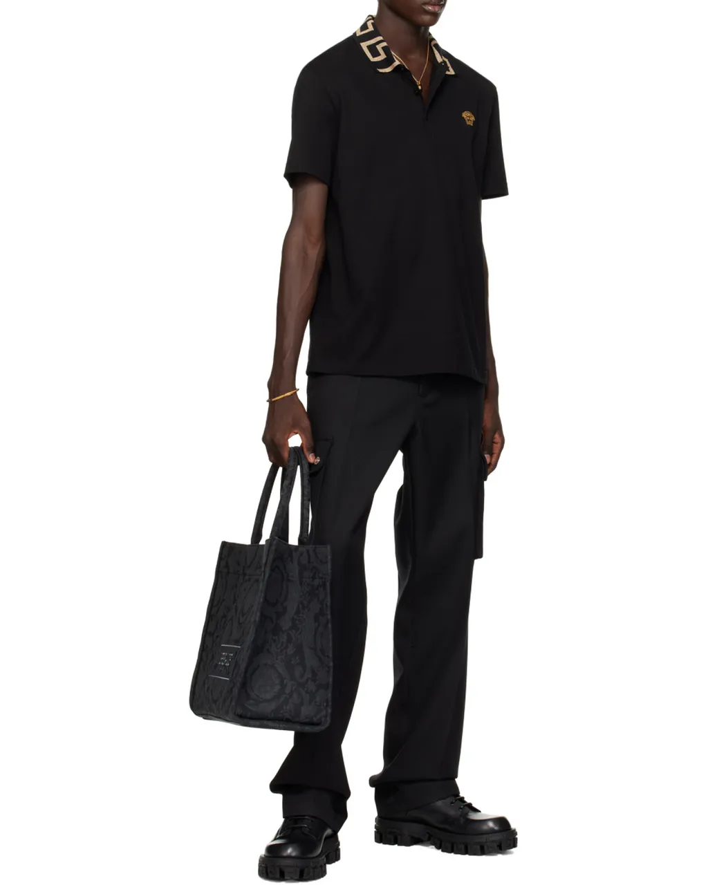 Logo Patch Short-Sleeved Polo Shirt