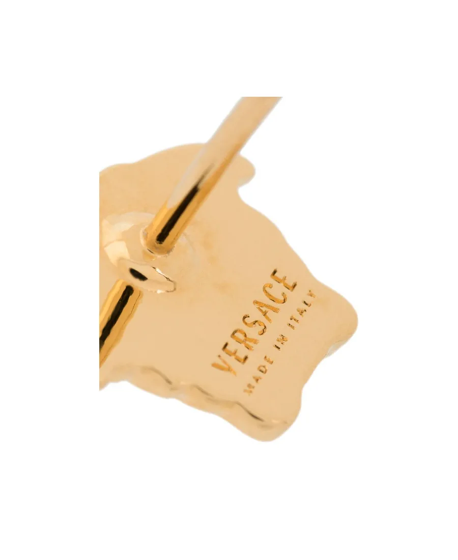 Medusa Stud Logo Engraved Earrings