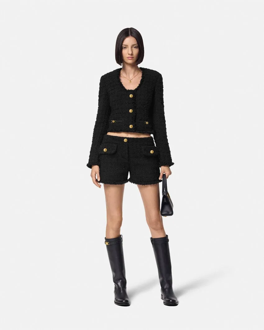 Button-Up Cropped Jacket