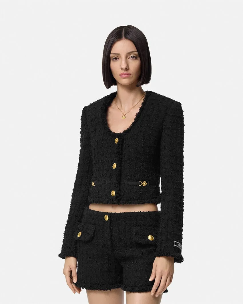 Button-Up Cropped Jacket