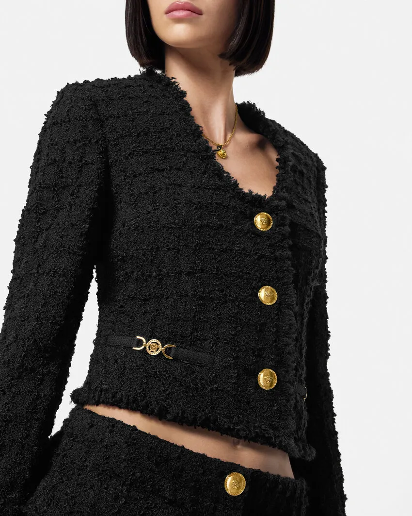 Button-Up Cropped Jacket