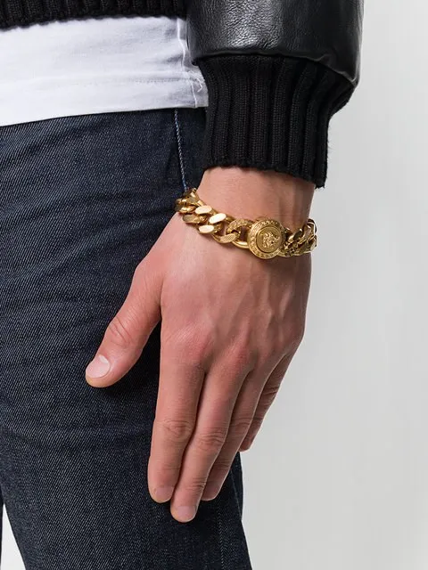 Medusa Clasp Curb Chain Bracelet