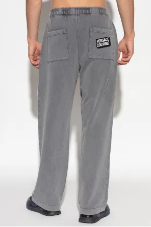 Logo Patch Wide-Leg Sweatpants