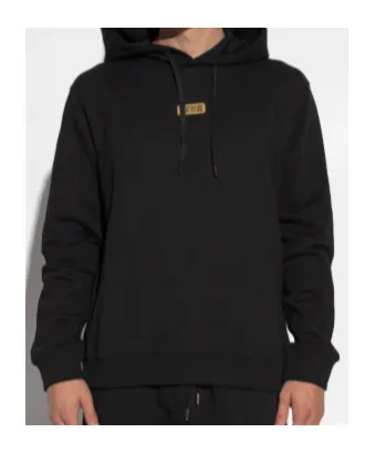 Logo Plaque Drawstring Hoodie