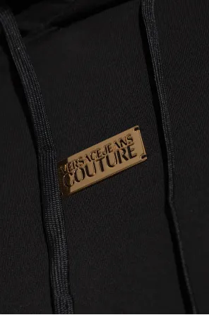Logo Plaque Drawstring Hoodie